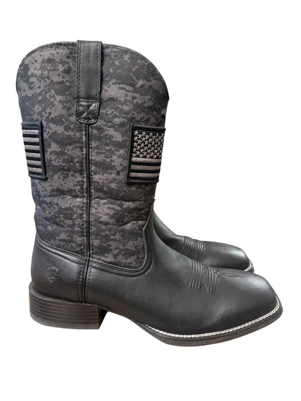 Ariat Circuit Patriot Wide Square Toe Cowboy Boot EUC Men size 13 D